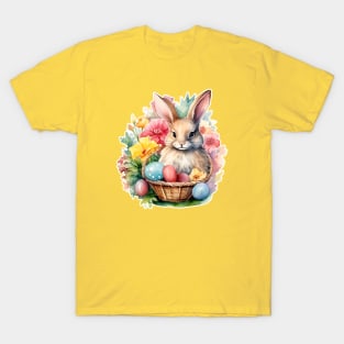 Happy Easter Bunny Watercolor painting T-Shirt